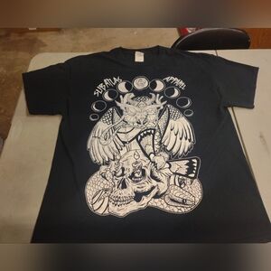 Occult Graphic Tee - Goth - Black & White - Men's XL